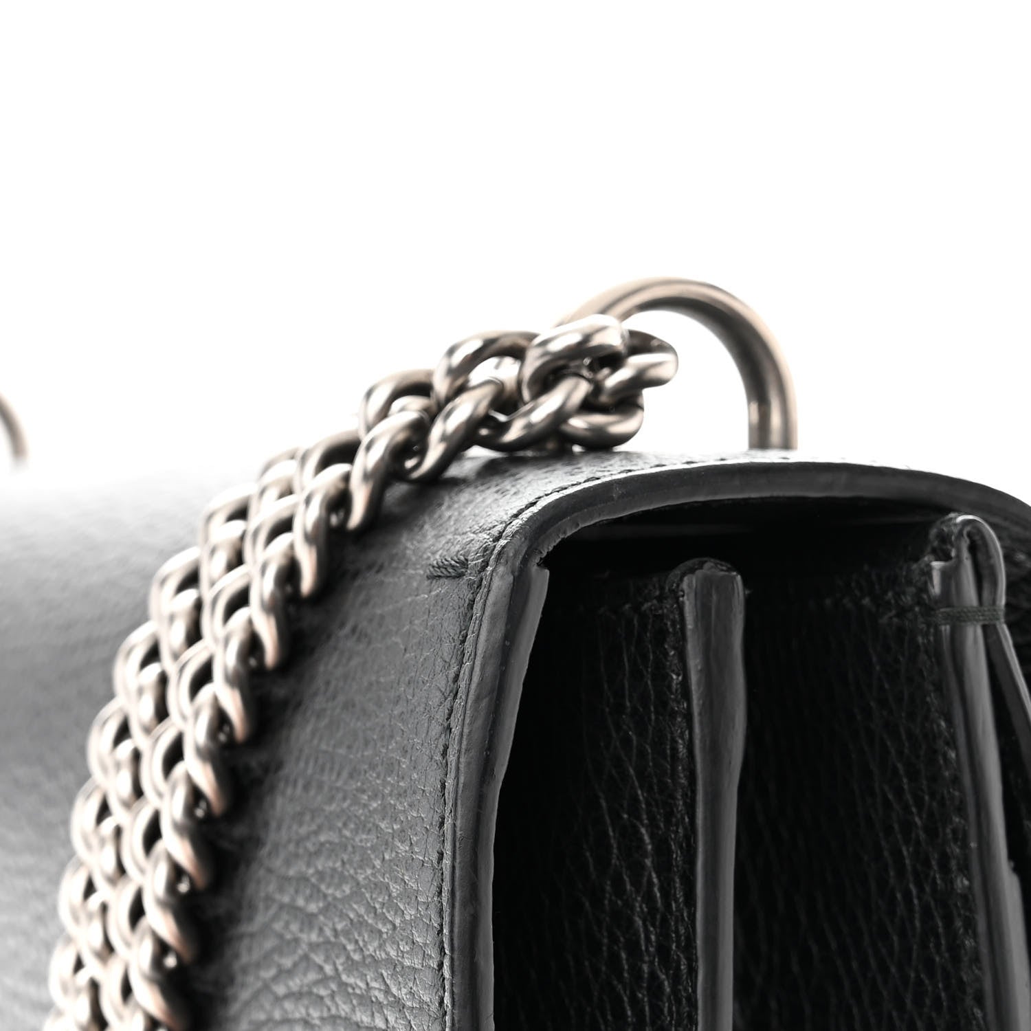 Gucci Pebbled Calfskin Small Dionysus Shoulder Bag Black 14 of 16
