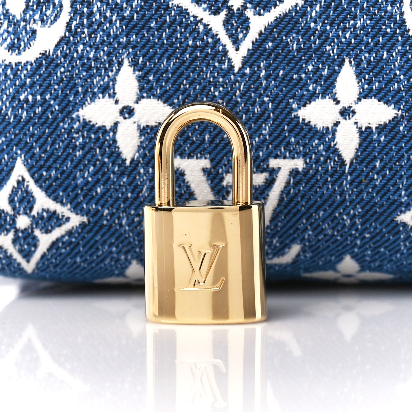 Monogram Jacquard Denim Speedy Bandouliere 25 Bleu
