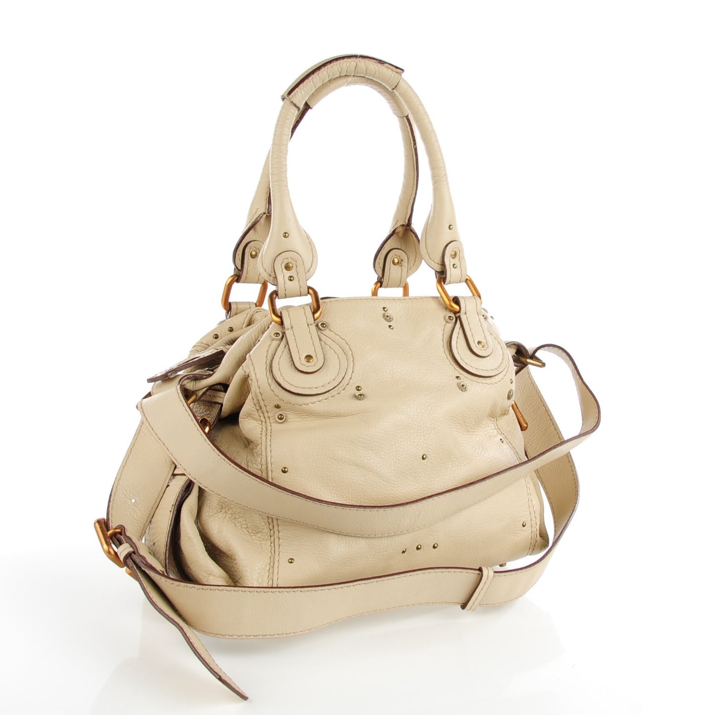 Calfskin Paddington Satchel Ivory