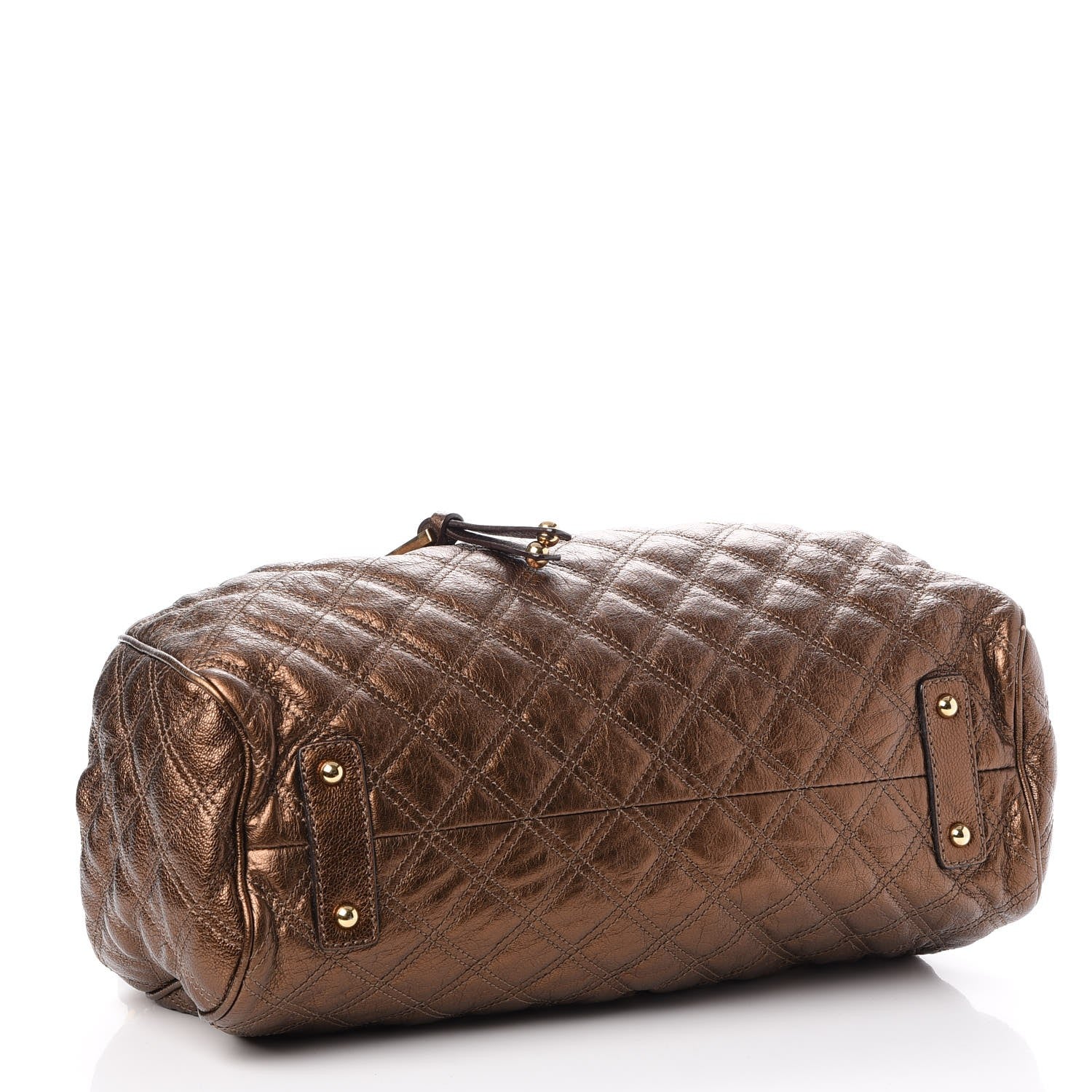 Marc Jacobs Metallic Calfskin Quilted Stam Bronze 5 of 10