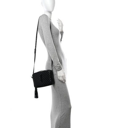 Saint Laurent Calfskin Matelasse Monogram Monochrome Lou Camera Bag Black 2 of 10