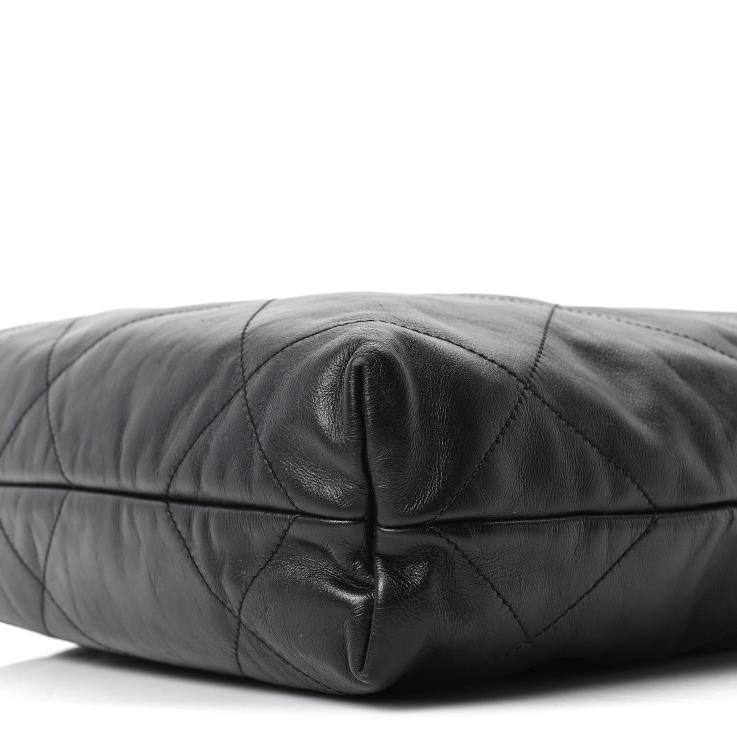Shiny Calfskin Quilted Small Chanel 22 Black