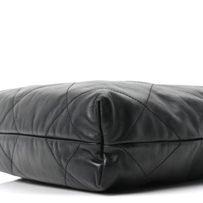 Chanel Shiny Calfskin Quilted Small Chanel 22 Black 18 of 19