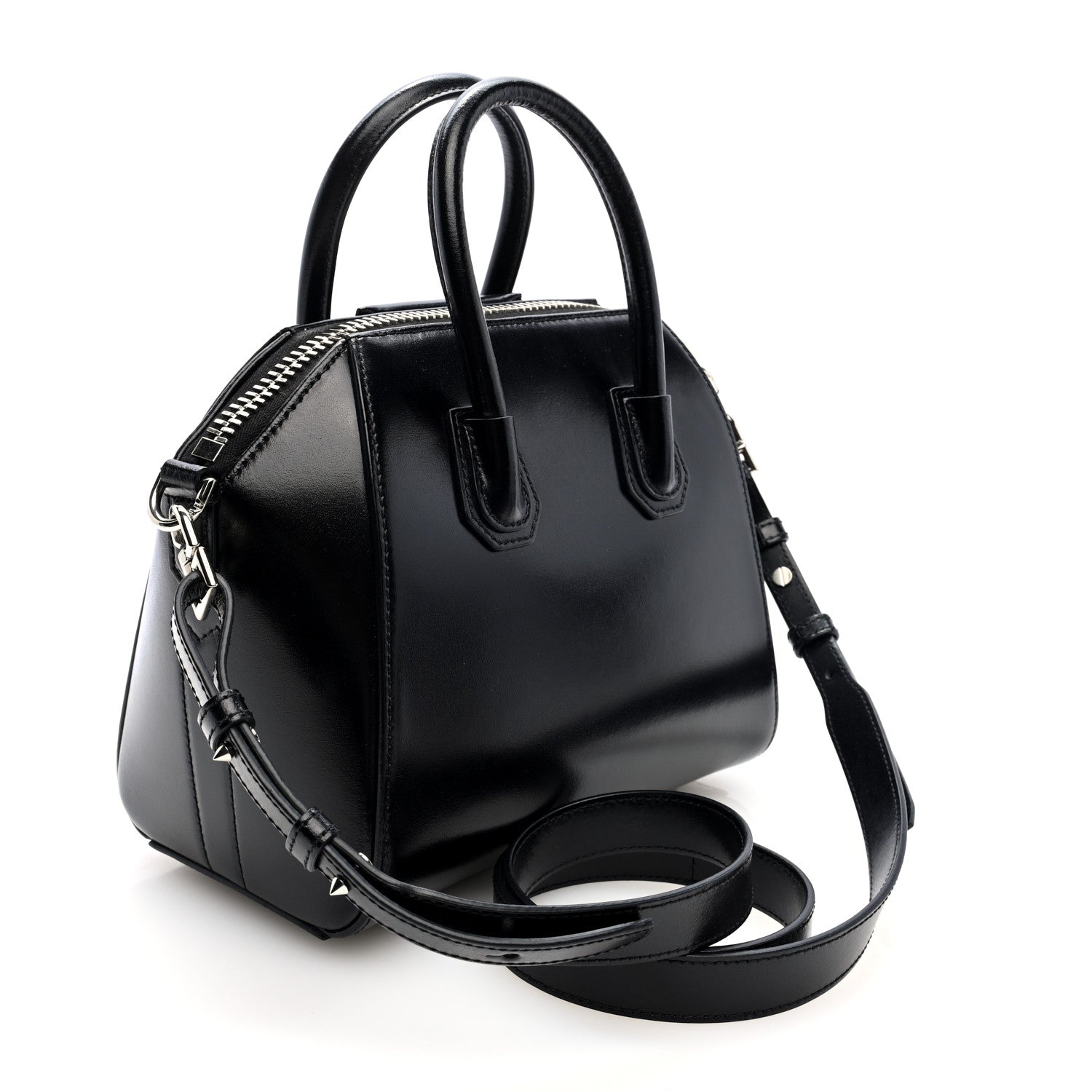 Givenchy Shiny Lord Calfskin Mini Antigona Black 2 of 8