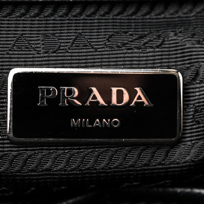 Prada Tessuto Nylon Saffiano Metal Triangle Logo Work Bag Black 6 of 13