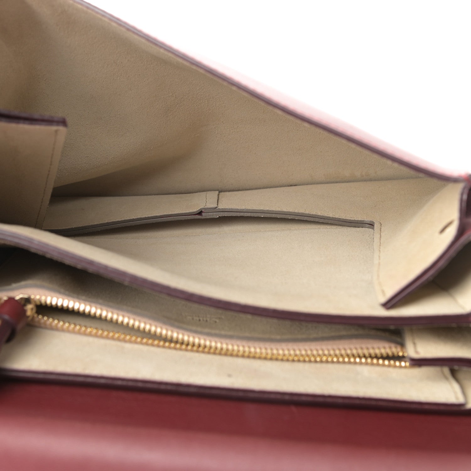 Chloe Calfskin Suede Medium Faye Shoulder Bag Plum Purple 5 of 13