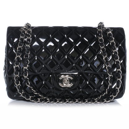 Chanel Patent Medium Double Flap Black 1 of 8