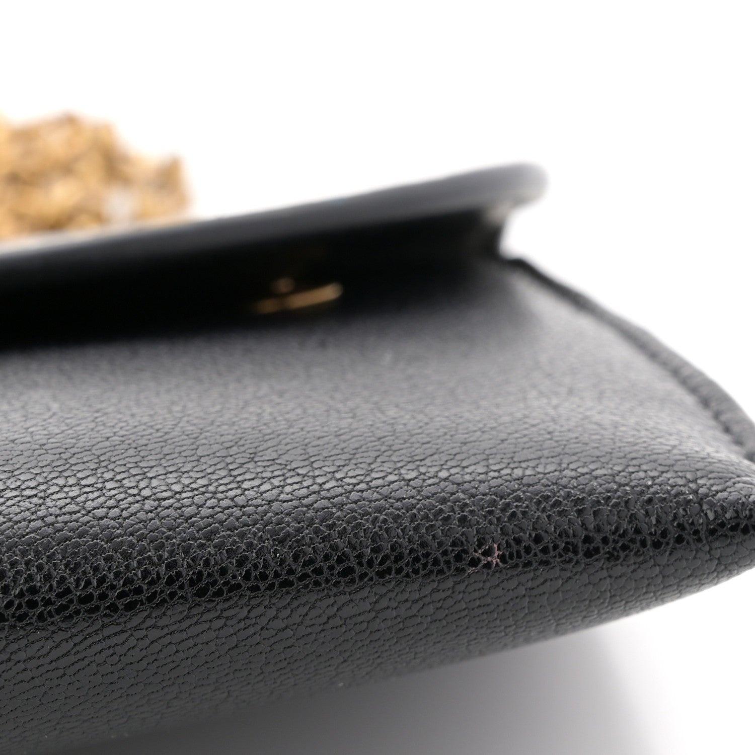 Christian Dior Goatskin Saddle Chain Wallet Pouch Black 12 of 12