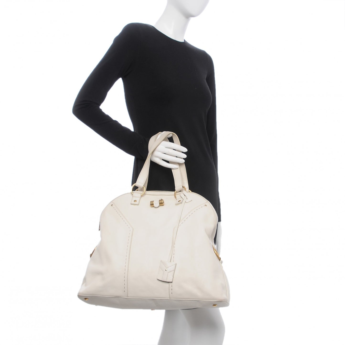 Calfskin Large Muse Tote Bag Ivory