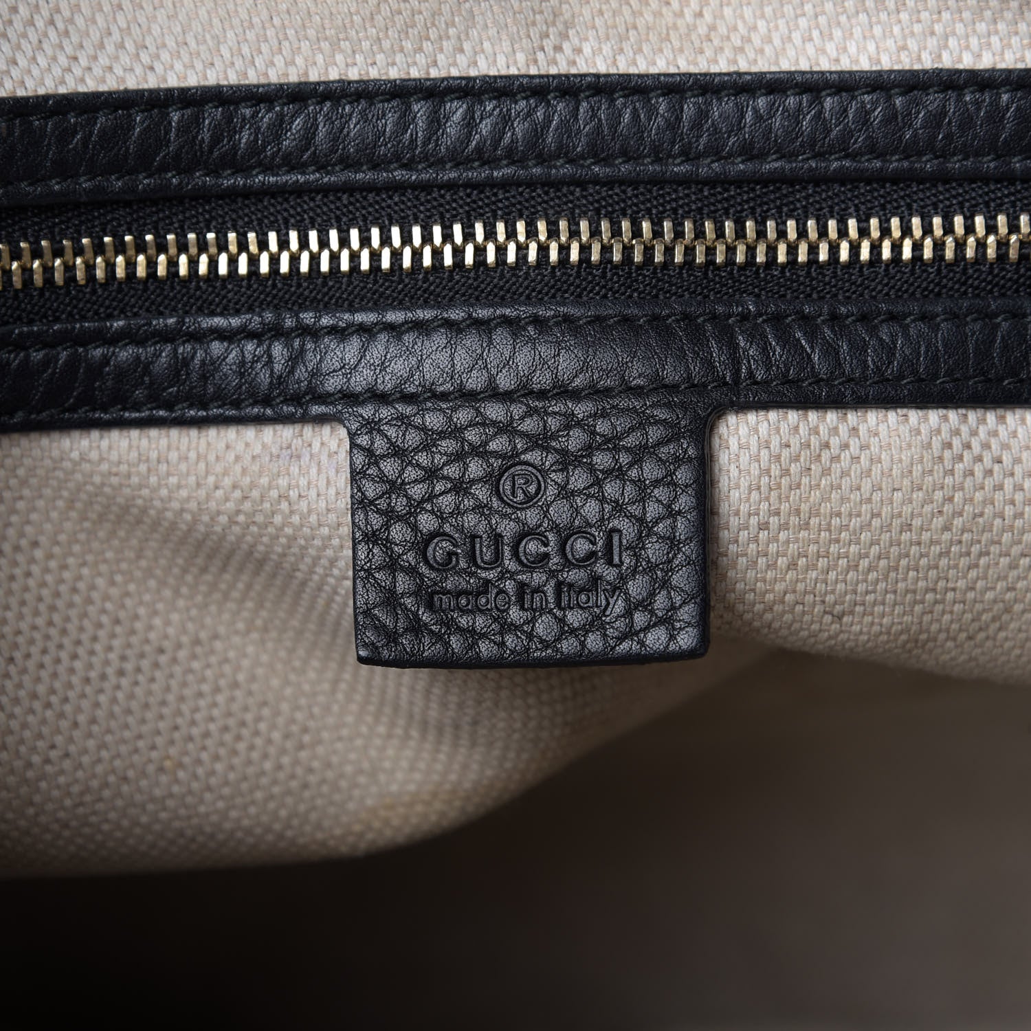 Gucci Pebbled Calfskin Small Soho Shoulder Bag Black 8 of 9