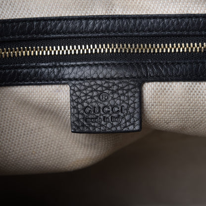 Gucci Pebbled Calfskin Small Soho Shoulder Bag Black 8 of 9