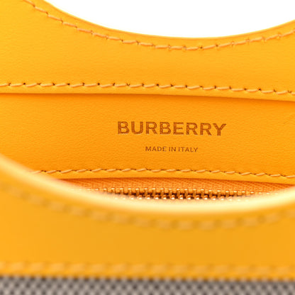 Burberry Canvas Smooth Calfskin Two Tone Mini Pocket Bag Black Deep Saffron 6 of 10