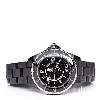 Chanel Stainless Steel Ceramic Diamond 38mm J12 Limited Edition Mademoiselle Automatic Watch Black 5 of 14