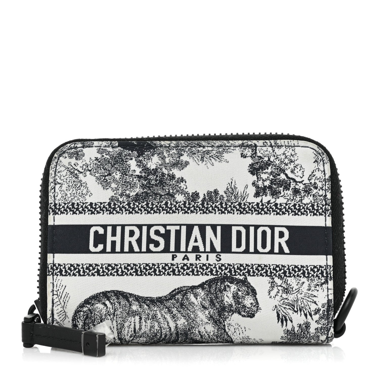 Christian Dior Technical Fabric Embroidered Toile De Jouy DiorTravel Detachable Card Holder Blue 1 of 11
