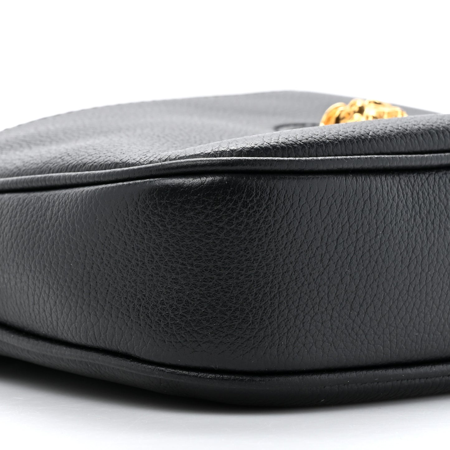 Calfskin La Medusa Small Hobo Crossbody Black