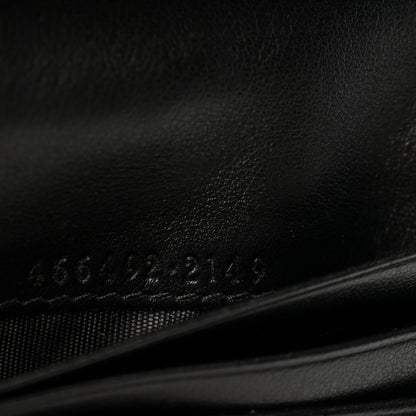 Gucci Calfskin Matelasse GG Marmont Card Case Wallet Black 7 of 12