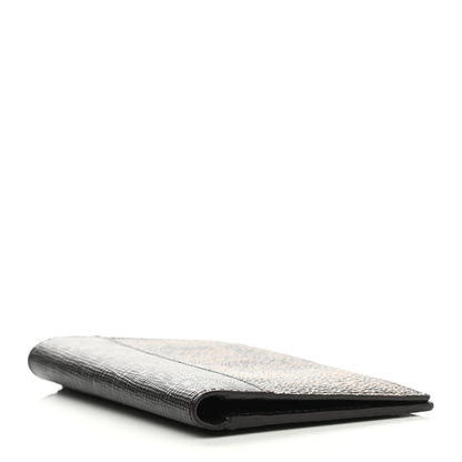 Fendi Zucca Spalmati Vitello Elite Double Fold Credit Card Case Tobacco Black 4 of 8