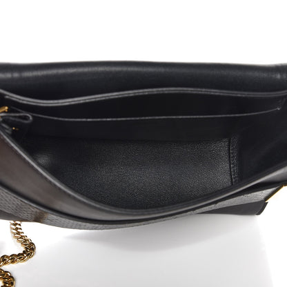 Chloe Lambskin Snakeskin Medium Elle Chain Clutch Cream Black 5 of 10