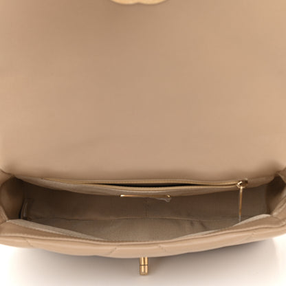 Chanel Lambskin Quilted Medium Chanel 19 Flap Dark Beige 4 of 8