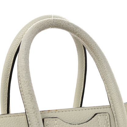 Celine Drummed Calfskin Micro Luggage Chalk 24 of 24
