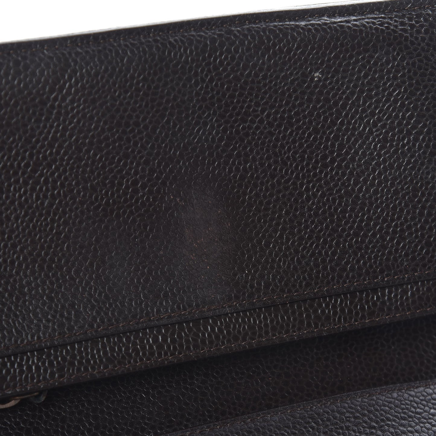 Caviar Timeless CC Yen Wallet Dark Brown