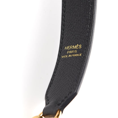 Hermes Epsom 25mm Mousqetons Tressage Shoulder Strap Black Craie Gold 3 of 4