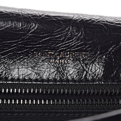 Saint Laurent Crinkled Calfskin Matelasse Monogram Medium Niki Chain Satchel Black 6 of 10