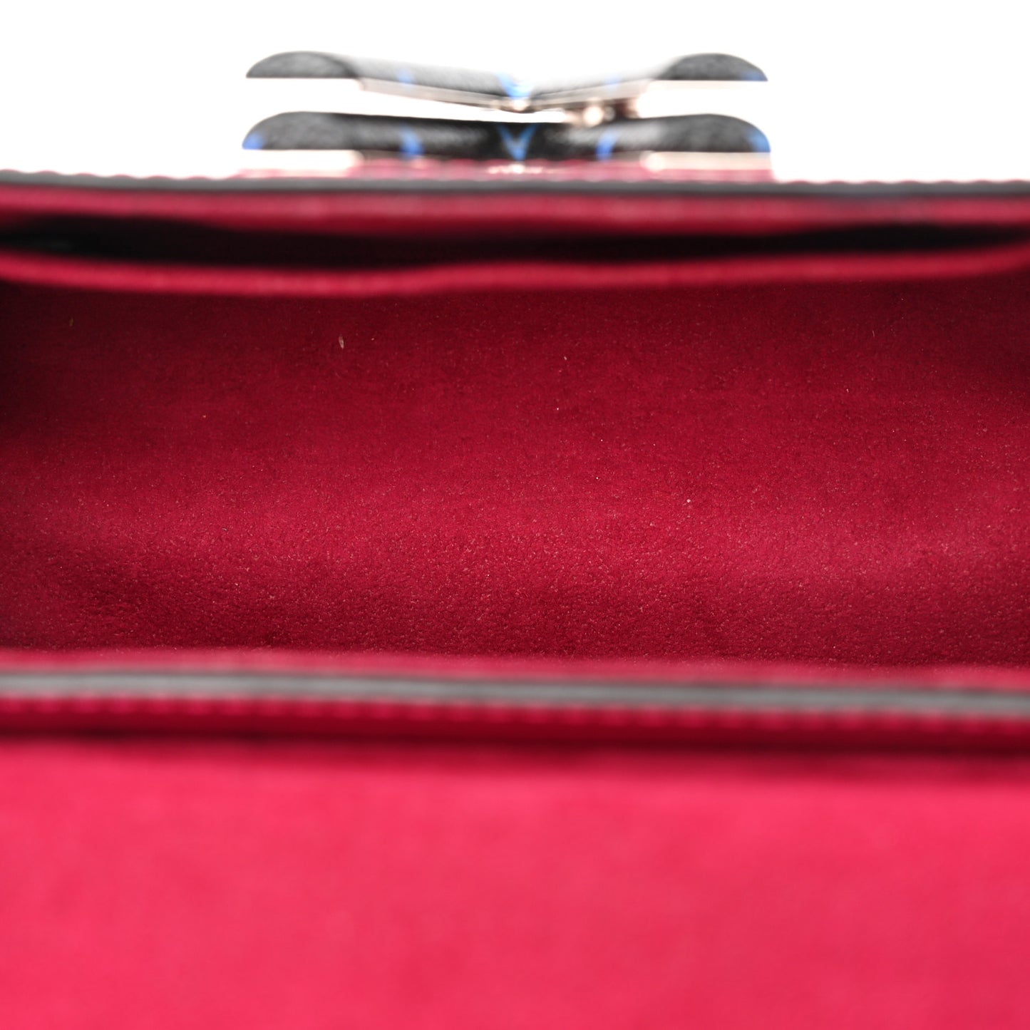 Patent Monogram Twist Shoulder Bag PM Red Blue