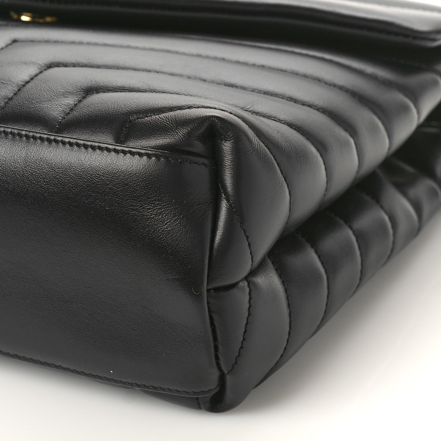 Saint Laurent Calfskin Y Quilted Monogram Medium Loulou Chain Satchel Black 8 of 8