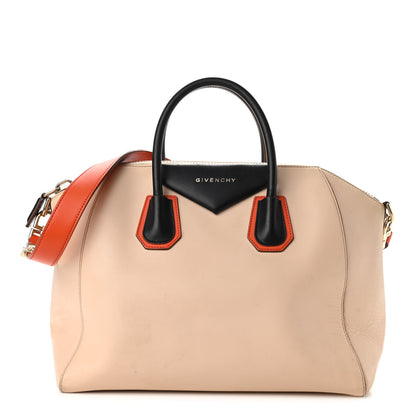 Givenchy Calfskin Medium Tri-Color Antigona Beige Orange Black 1 of 18
