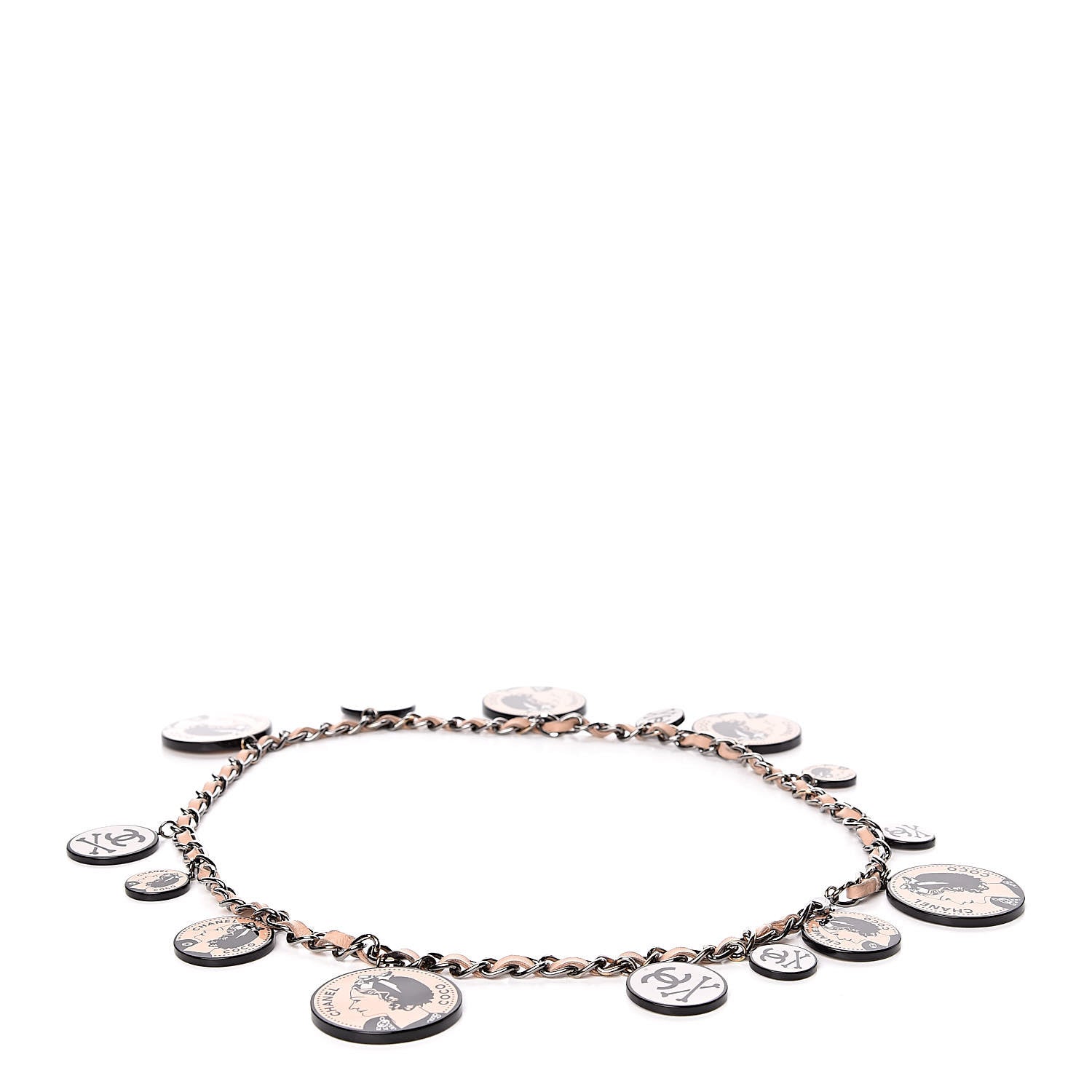 Chanel Resin CC Graphic Charm Belt Necklace Pink 3 of 8