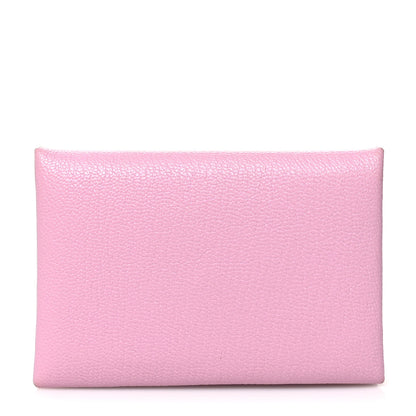 Hermes Chevre Mysore Calvi Card Case Mauve Sylvestre 1 of 12
