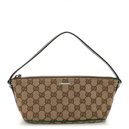 Gucci Monogram Boat Pochette Green 1 of 13