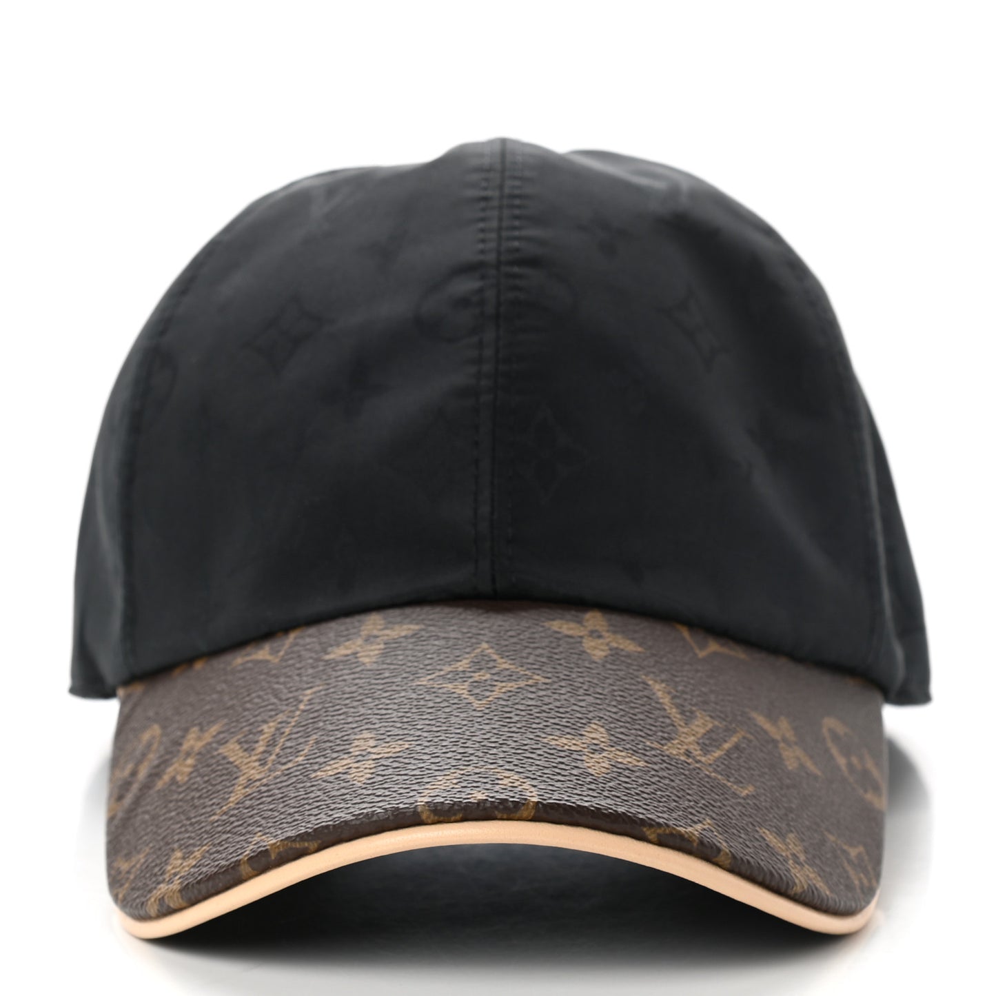 Polyester Silk Monogram LV Get Ready Cap L Black