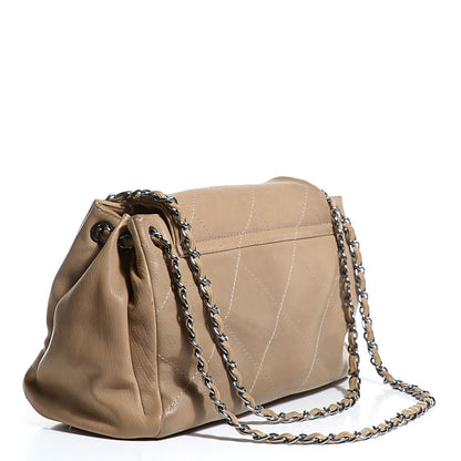 Chanel Calfskin Large Hamptons Flap Bag Dark Beige 3 of 7