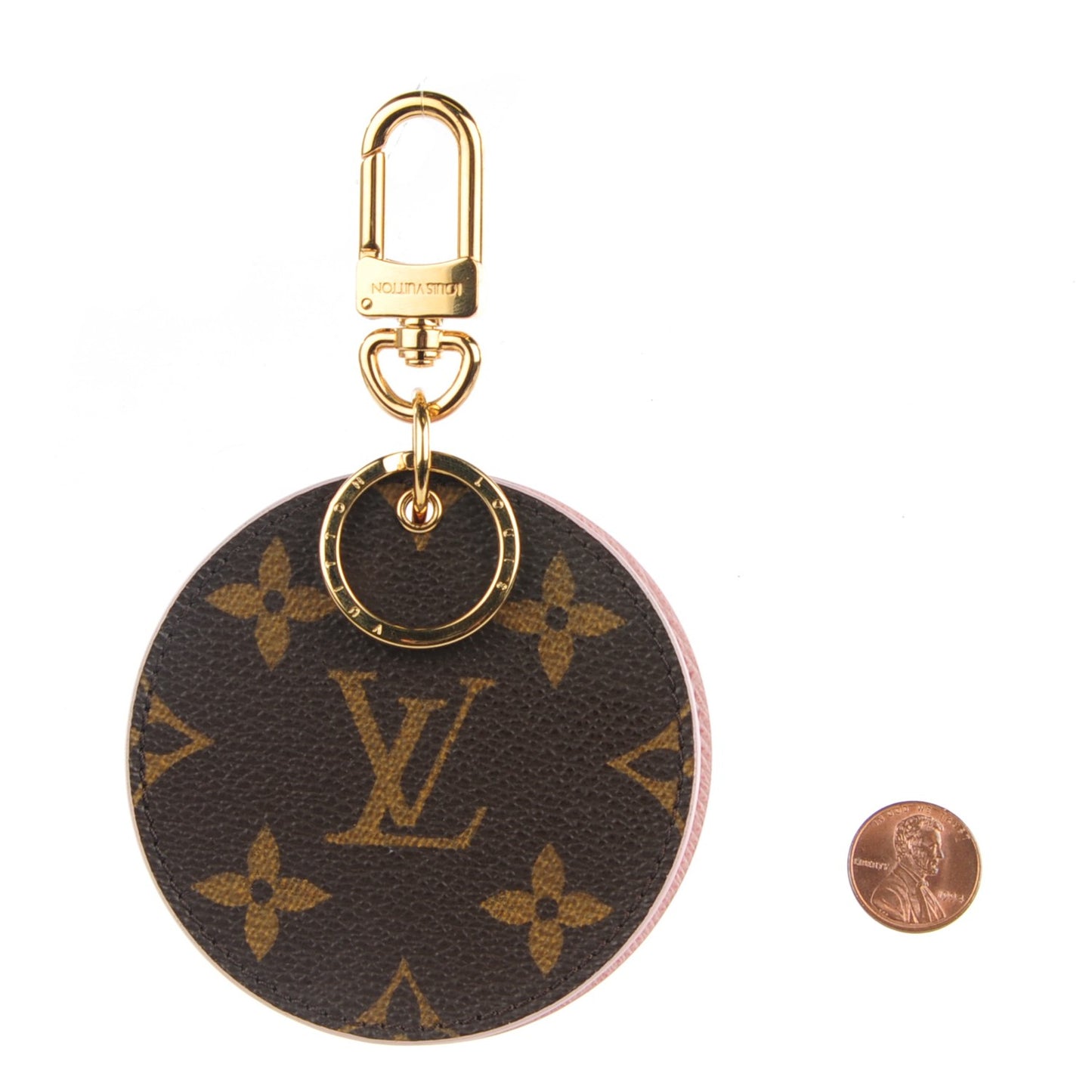 Monogram LV Mirror Key Holder Rose Ballerine