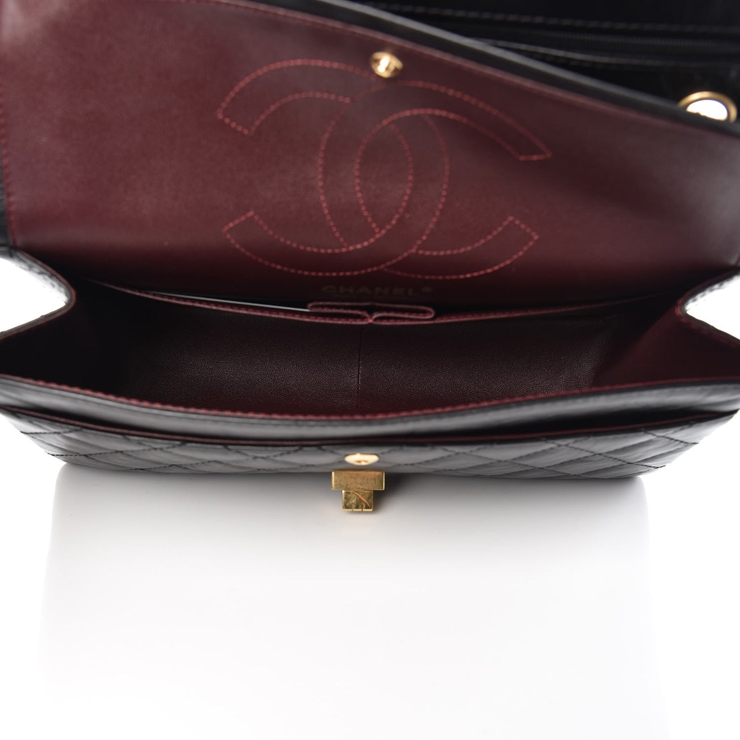 Aged Calfskin Quilted 2.55 Reissue 226 Flap Black