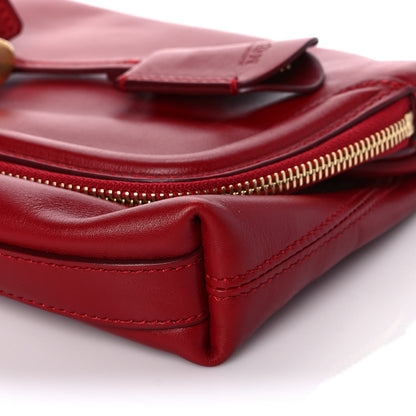 Alexander McQueen Grainy Calfskin Padlock Skull Clutch Red 8 of 10