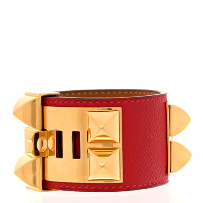Hermes Epsom Collier de Chien CDC Bracelet S Rouge Casaque 3 of 7
