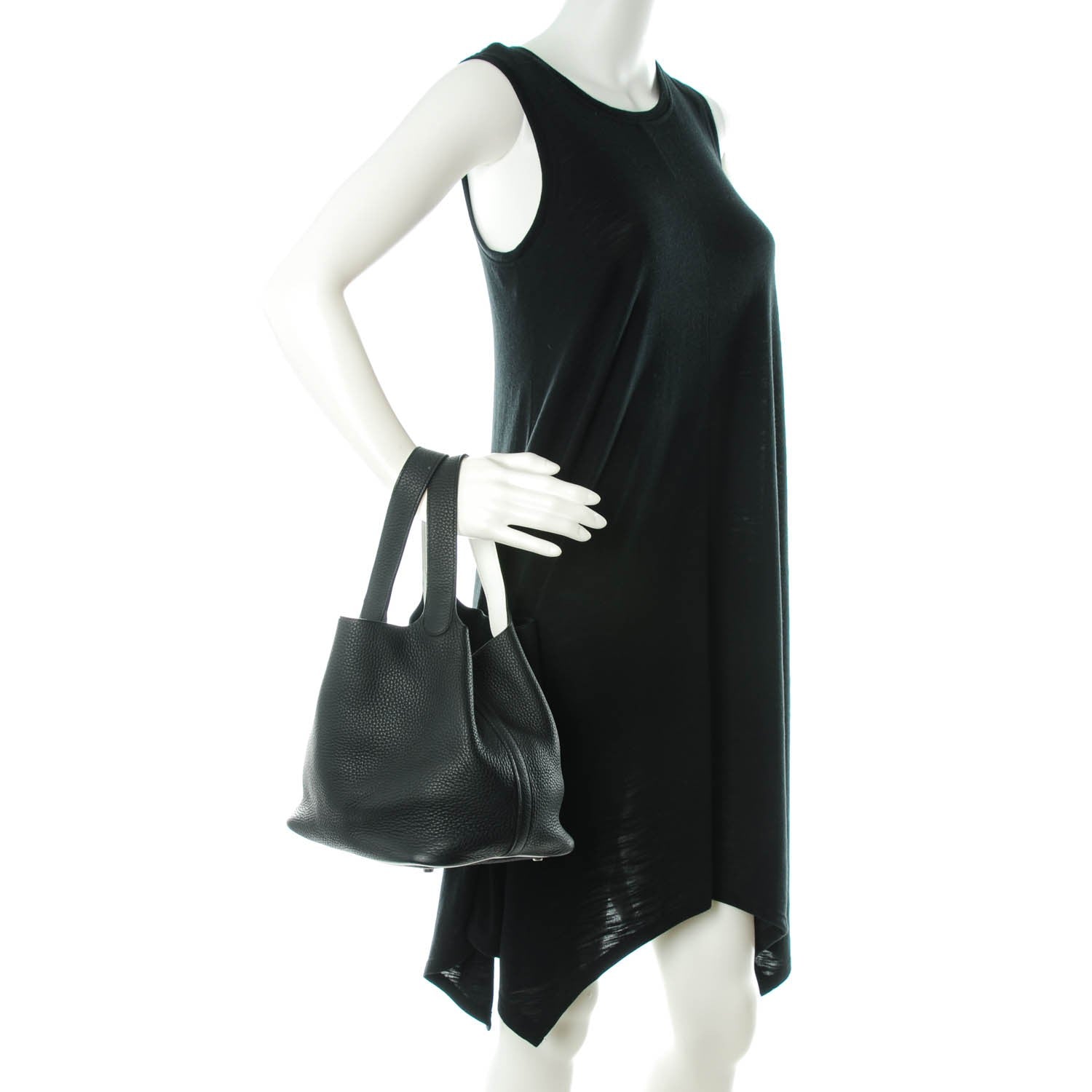 Hermes Taurillon Clemence Picotin 22 MM Black 2 of 8