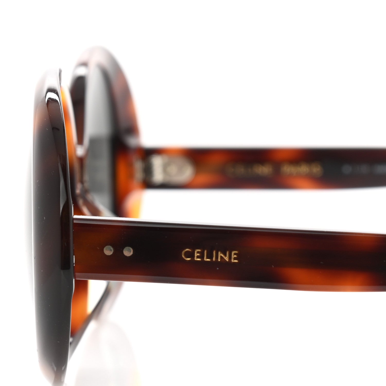 Celine Acetate Polarized Oval Sunglasses CL 40065 Brown 5 of 7