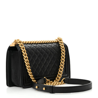 Chanel Caviar Quilted Medium Boy Flap Black 3 of 13