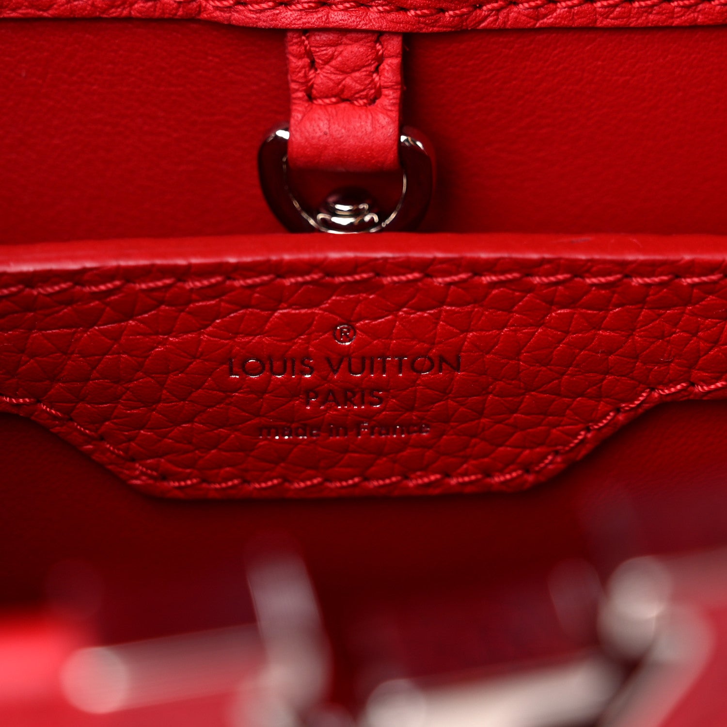 Louis Vuitton Taurillon Capucines BB Rubis 5 of 9