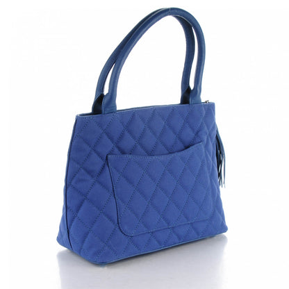 Chanel Canvas Caviar Tassel Tote Dark Blue 3 of 12
