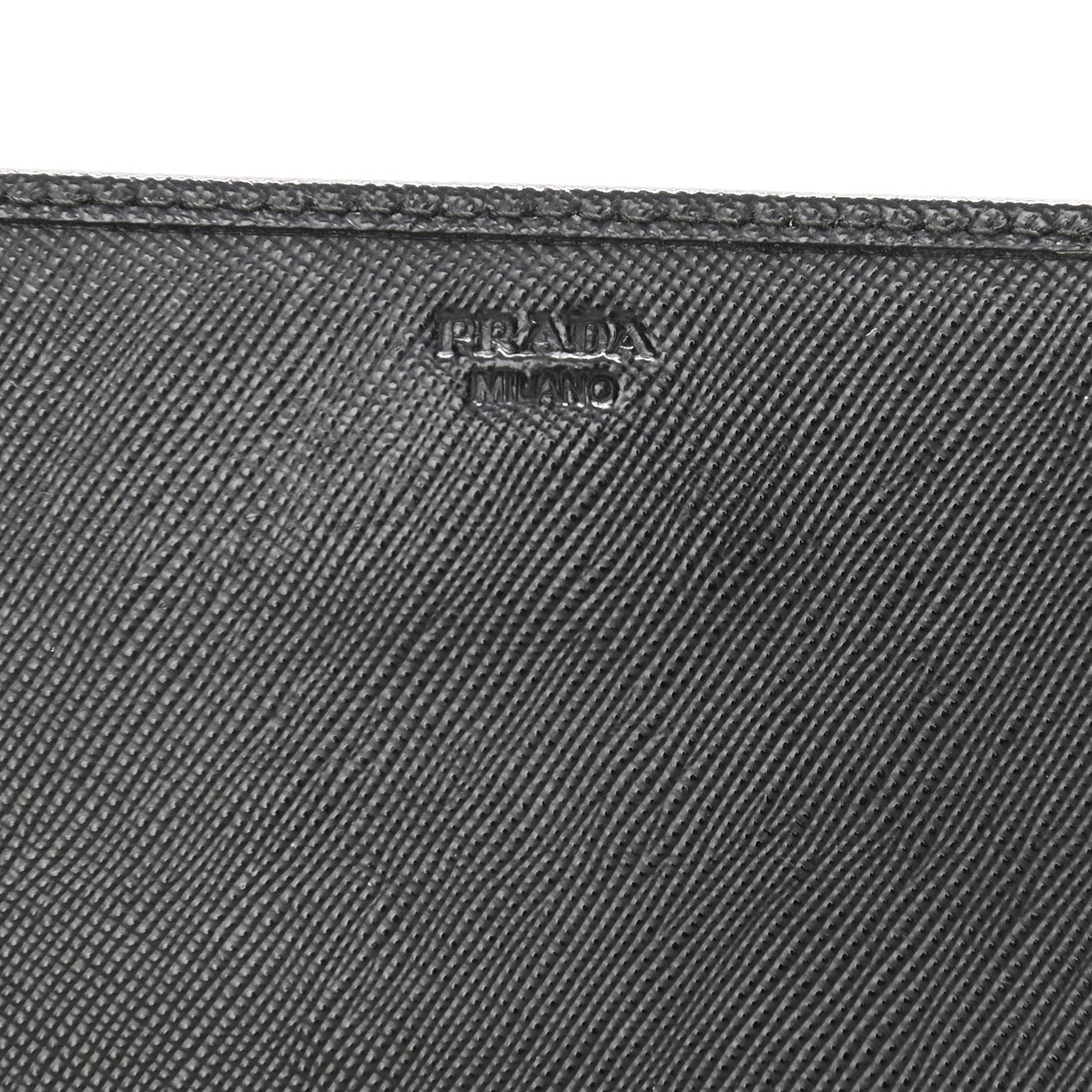 Prada Saffiano Metal Oro Chain Wallet Black 6 of 11