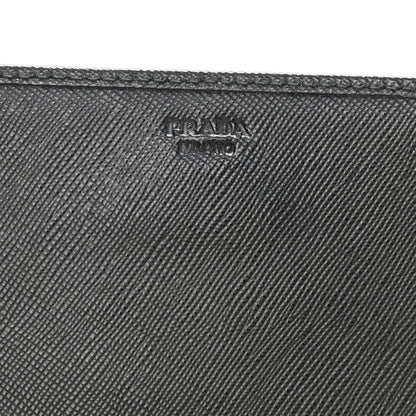 Prada Saffiano Metal Oro Chain Wallet Black 6 of 11