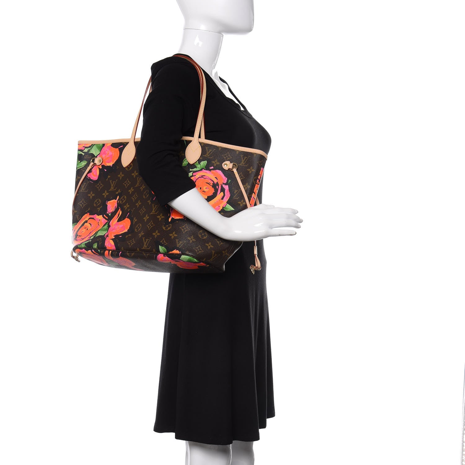 Louis Vuitton Monogram Roses Neverfull MM 2 of 10