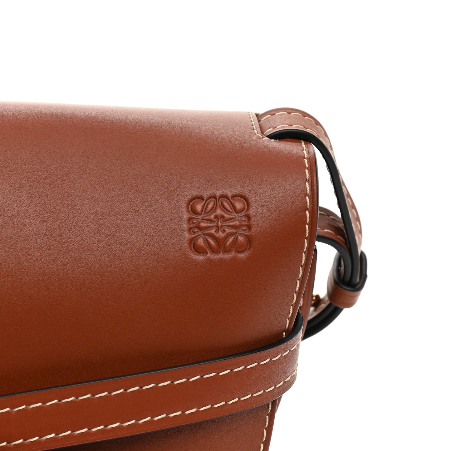 Calfskin Small Gate Crossbody Bag Rust