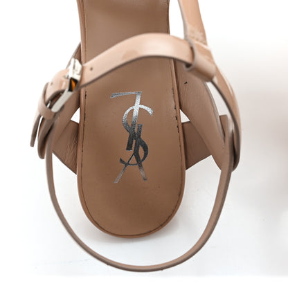 Saint Laurent Patent Tribute 105 Platform Sandals 39 Nude 8 of 10