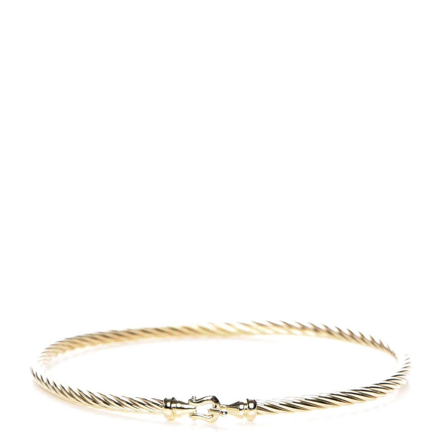 18K Yellow Gold 3mm Cable Buckle Bracelet